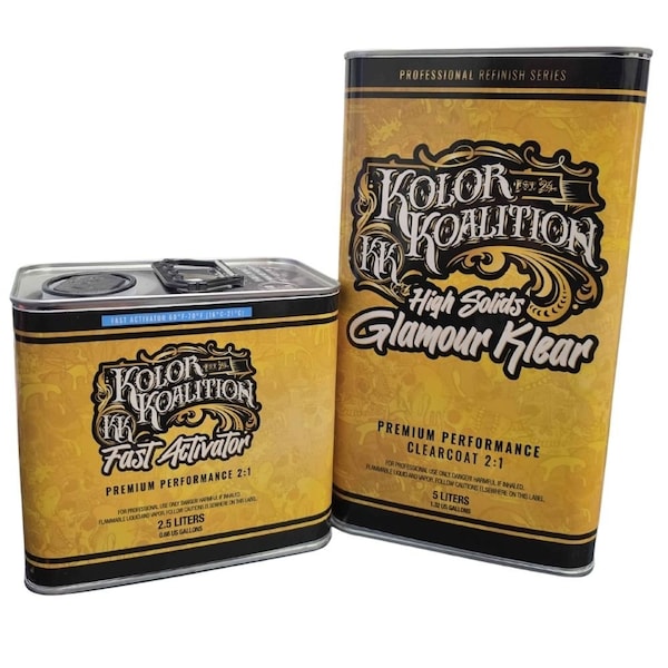Kolor Koalition HSGK9000 High Solids Glamour Klear Kit 5L Clear + 2.5L Fast Activator (60-70 DegF) HS8000.HS8065 - main