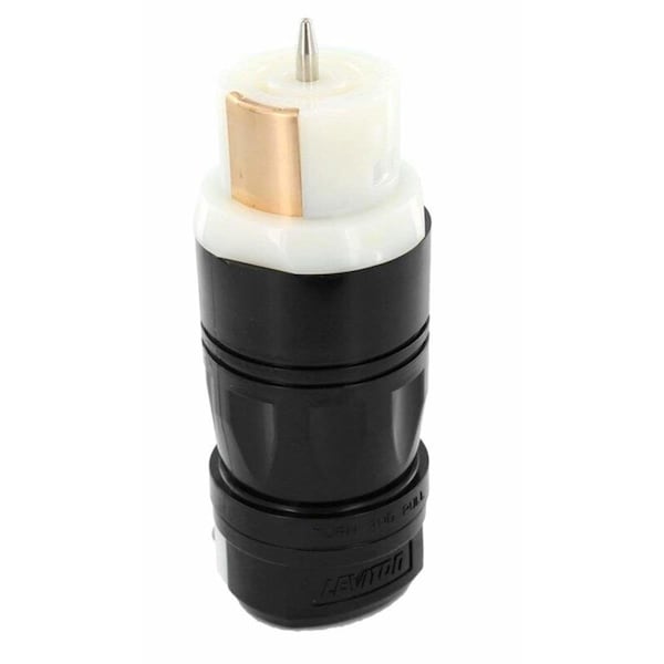 Leviton Locking Connector, Non-NEMA, 50 A, 125/250V AC, Black, White LE308700 - main