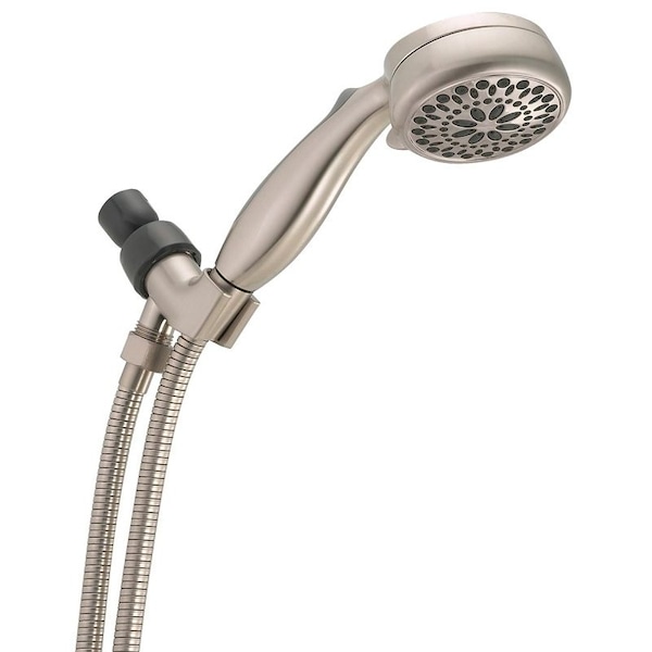 Delta 75700SN Hand Shower, 12 in Connection, 25 gpm, 7Spray Function, Satin Nickel, 6 ft L Hose 75701CSN/SN - main