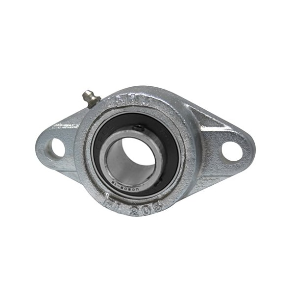 Ami Bearings SINGLE ROW BALL BEARING - 2-1/8in WIDE SET SCREW NICKEL 2-BOLT FLANGE UCFL211-34NP - main