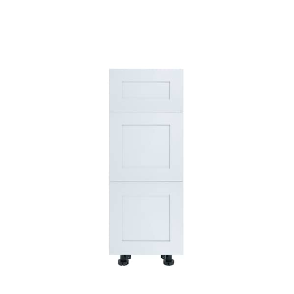 Cambridge Everest 18 in. Wx 24 in. Dx 34.5 in. H Ready to Assemble Shaker Drawer Base Kitchen Cabinet in White SA-DB18-SW-KIT - main