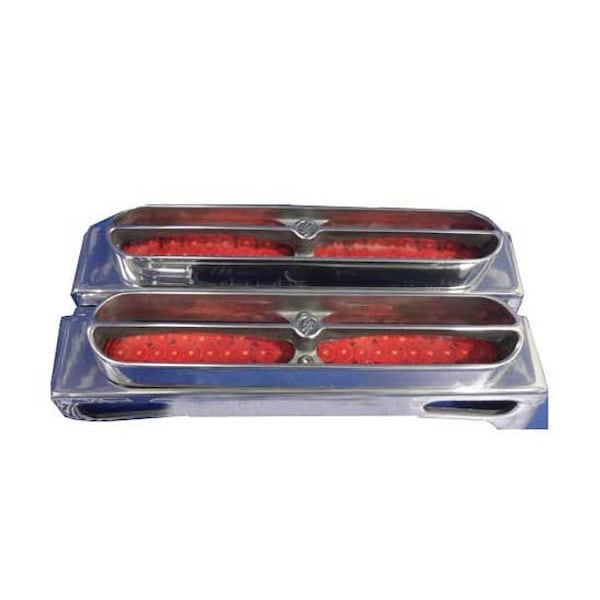 Ilc Replacement For Peterbilt 389 Year 2016 Double Jj Rear Fender Aluminum Blinker Bar Light Brackets WZ-EKTA-E - main