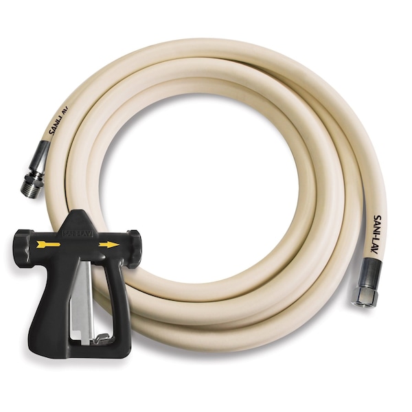 Sani-Lav Spray Nozzle with Hose, 25 ft L, White H25W3NP1B - main