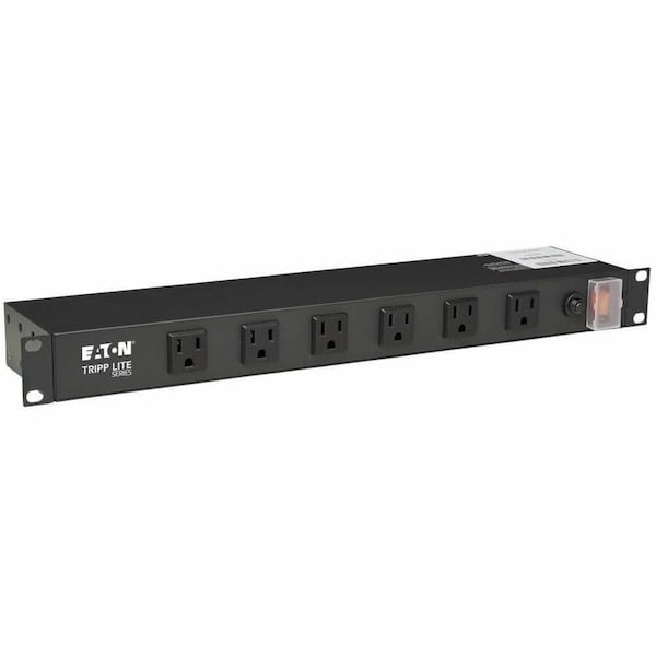 Tripp Lite Power Strip, Hospital Grade, Right Angled, 5-15R, 5-15P, 15 ft., Black RS1215-RA - main