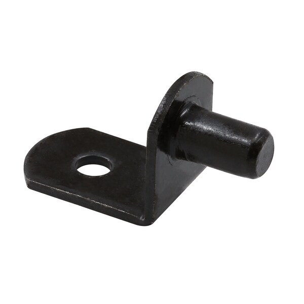 Prime-Line Shelf Support Peg, 1/4 in., L Bracket, Metal, Black, 8PK U 101698 - main