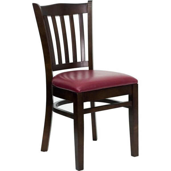 Flash Furniture Hercules Restaurant Chair, Wood Back, 17-1/2 in W 20-3/4" L 34-1/2" H XU-DGW0008VRT-WAL-BURV-GG - main