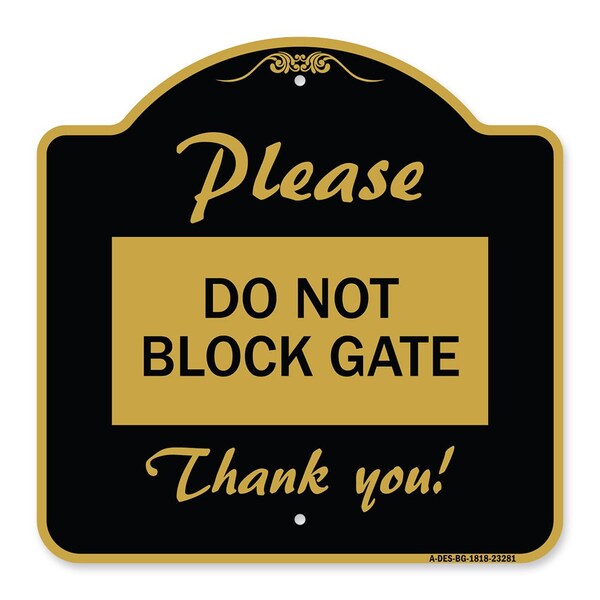 Signmission Black & Gold, 18 Inch x 18 Inch, Heavy Gauge Aluminum A-DES-BG-1818-23281 - main