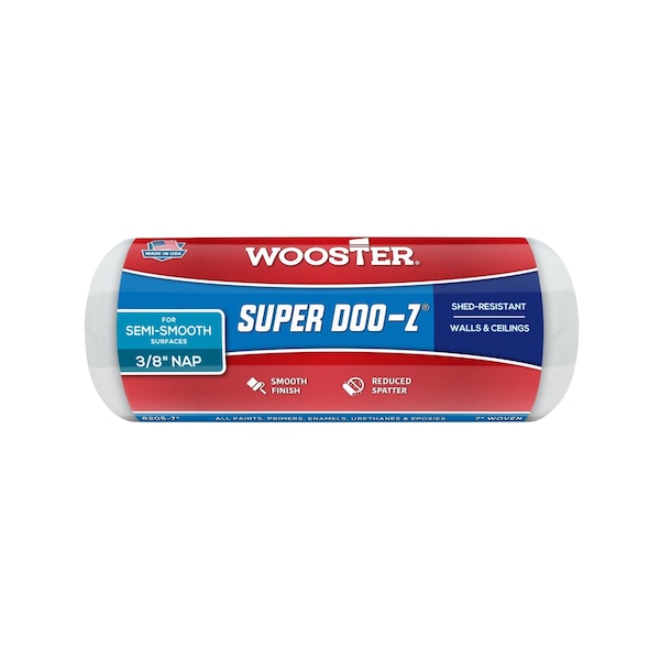 Wooster 7 in Paint Roller Cover, 3/8" Nap, Fabric R205-7 - main