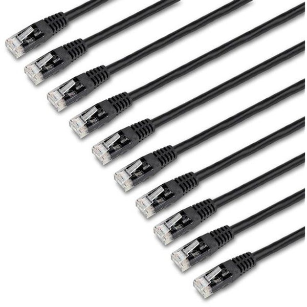 Startech.Com 6 FT. CAT6 ETHERNET CABLE MULTIPACK MEETS ALL ANSI/TIA-568-D CATEGORY 6 PATCH C6PATCH6BK10PK - main