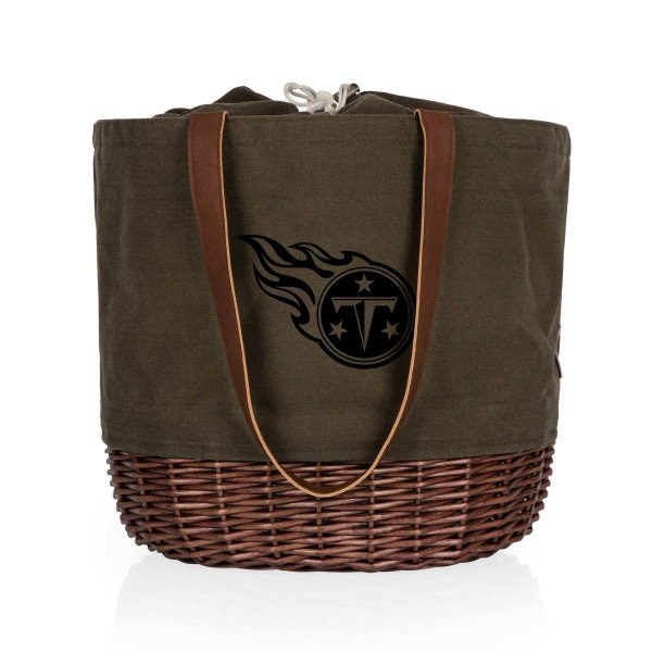 Picnic Time Family Of Brands NFL Tennessee Titans - Coronado Canvas and Willow Basket Tote 203-00-140-314-2 - main