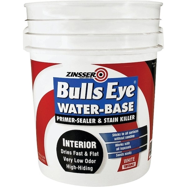 Zinsser Bulls Eye 0 Primer and Sealer, Flat, White, 5 gal, Can 2240 - main
