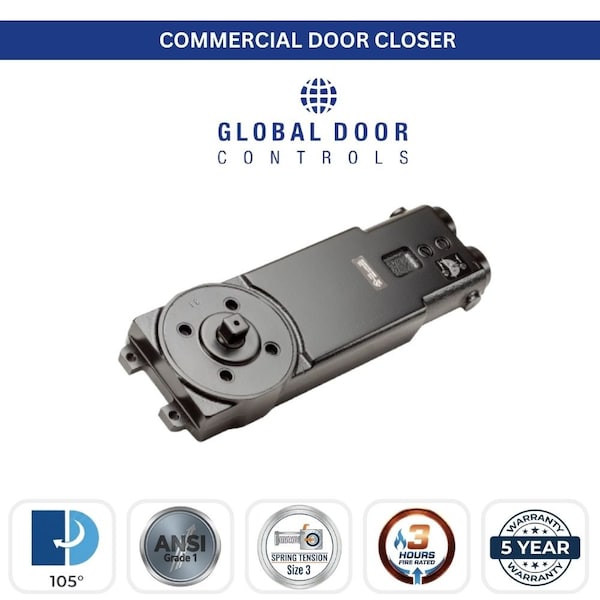 Global Door Controls Duronodic Grade 1 Overhead Concealed Medium Duty Door Closer with 90 Degree Swing Radius TC7033LP - main