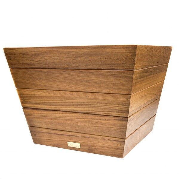Homeroots 19in Brown Wood Indoor Outdoor Square Planter Box 476245 - main