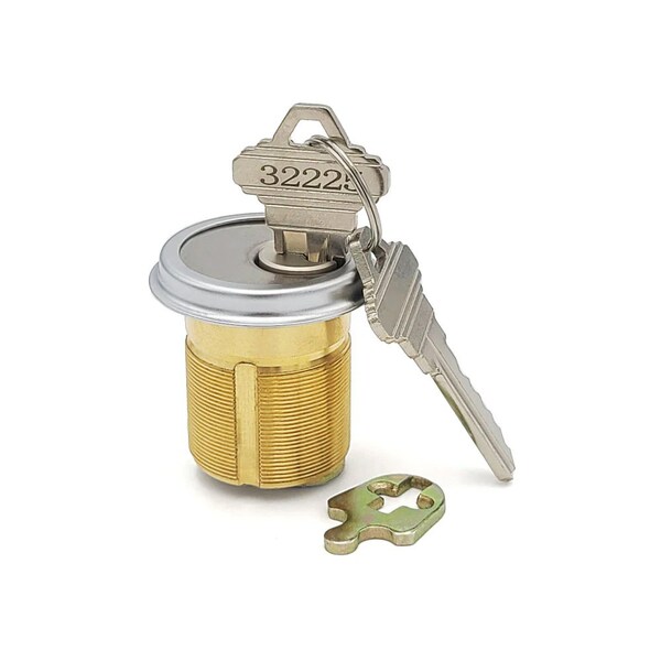 Ecs Hardware Durable Premium Mortise Cylinder, 1-1/2 in 26D Satin Chrome SC1 ECSH-MC04-26D-SC1 - main