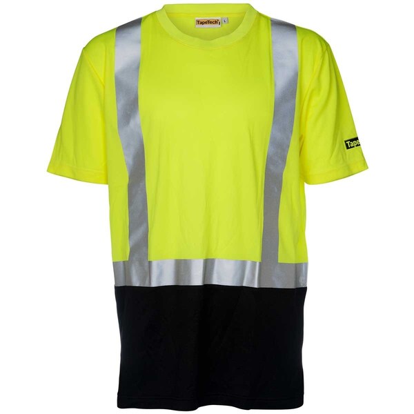 Tapetech High Visibility Safety Shirt, Taped, Black Bottom - Medium PWW-HV-TBY-1 - main