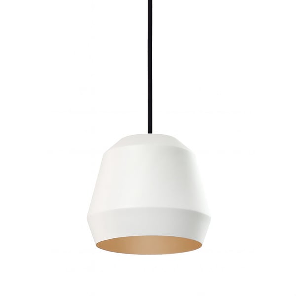 Afx Bronx Medium Base Pendant - 10in Dia. - White BRXP10MBWHGD - main