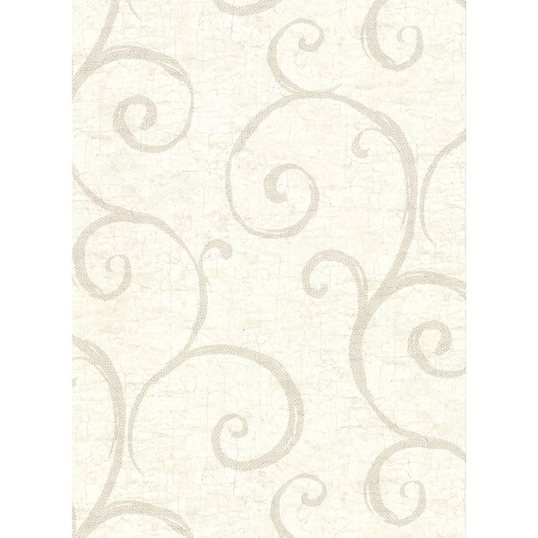 Warner Newbury Cream Geometric Faux Plaster Wallpaper 2921-50717 - main