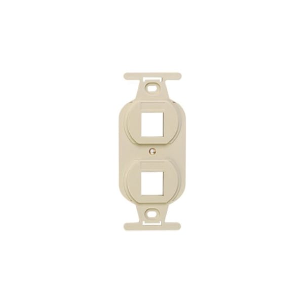 Leviton 2-Port Flush Mount Unloaded, Single Gang Quickport 106, Ivory 41087-2IP - main
