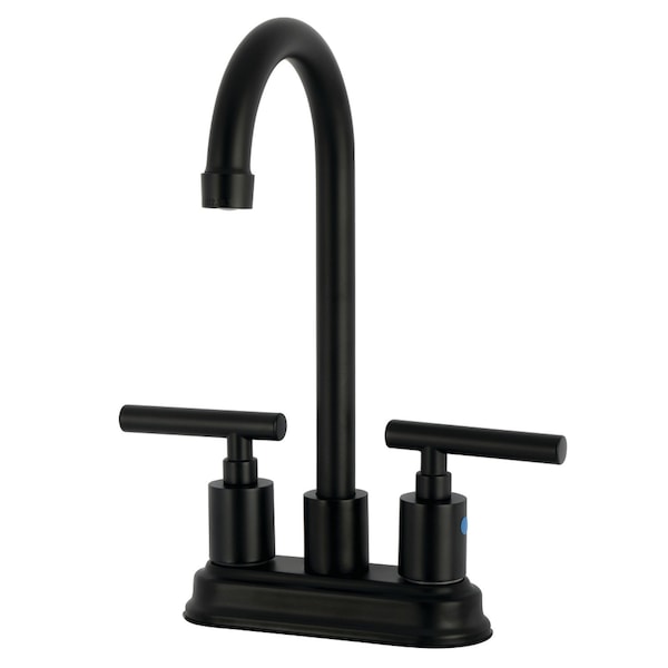 Kingston Brass Double-Handle 4" Centerset Bar Faucet, Matte Black KB8490CML - main