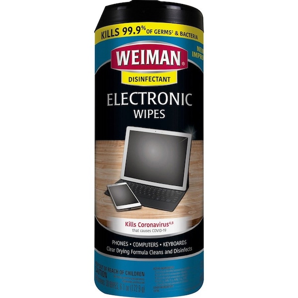 Weiman E-tronic Wipes, 7 x 8, 30/Canister 93 - main