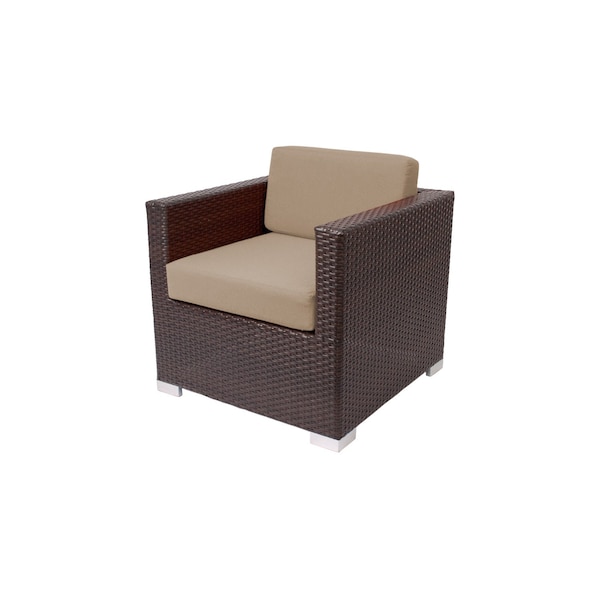 Bfm Seating Aruba Wicker Arm Chair with Sunbrella Cushions PH5102JV-57015 - main