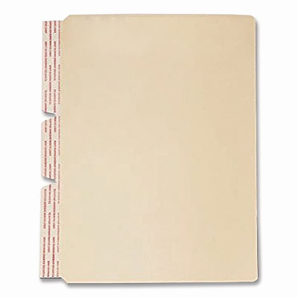 Medical Arts Press Standard Side-Flap Classification Folder Dividers, 1 Fastener, Letter Size, Manila, 100PK 52411 - main
