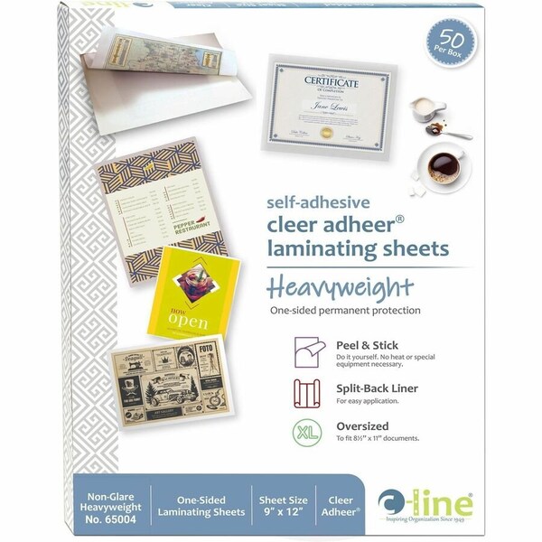 C-Line Products SHEETS, LAMINATING, SLFADH, NG, 50PK 65004 - main