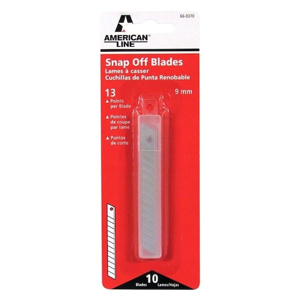 American Line 0000 Blade, 3156 in L, Carbon Steel, 2Facet, SnapOff Edge, 13Point 66-0370 - main