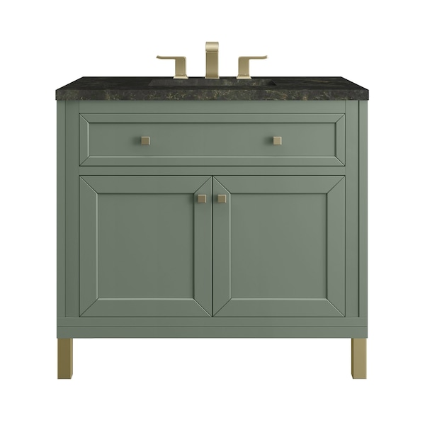 James Martin Vanities Chicago 36" Single Vanity, Smokey Celadon, w/ 3 CM Phantome Eclos Top 503-V36-SC-3PHT - main