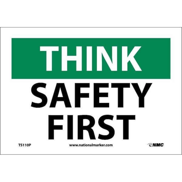 Nmc Think Safety First Sign, TS110P TS110P - main