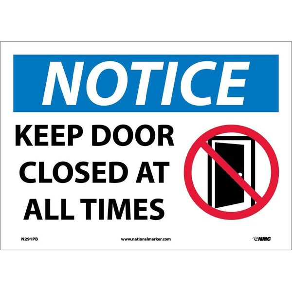 Nmc Notice Keep Door Closed At All Times Sign, N291PB N291PB - main