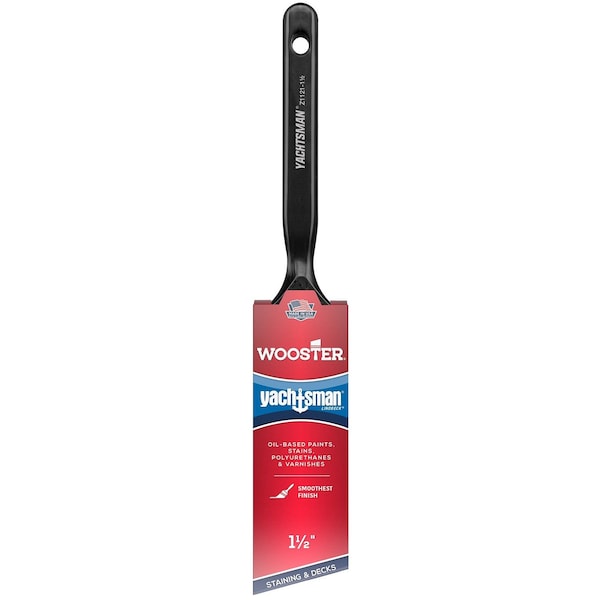 Wooster 1-1/2" Angle Sash Soft, White China Bristle, Paint Brush, Plastic Handle Z1121-1 1/2 - main