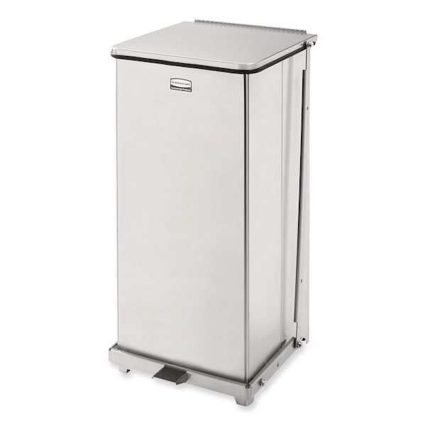 Rubbermaid Commercial Defenders Biohazard Step Can, Square, Steel, 24 gal, Stainless Steel FGST24SSPL - main