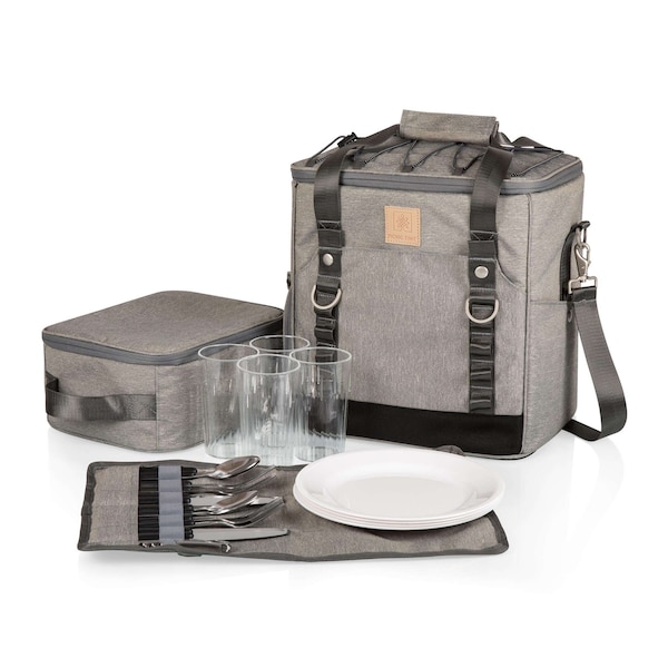 Picnic Time Family Of Brands PT-Frontier Picnic Utility Cooler, Heathered Gray 509-23-105-000-0 - main