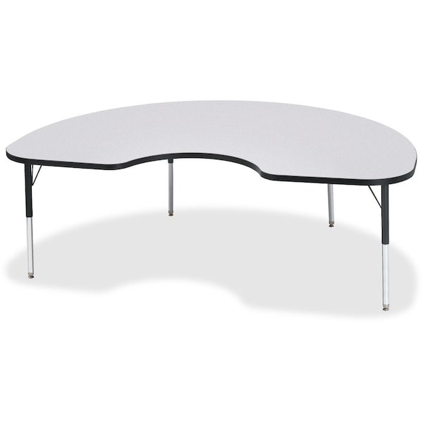 Jonti-Craft Berries Kidney Activity Table, 48 in. x 72 in., E-height, Freckled Gray/Black/Black 6423JCE180 - main