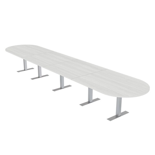 Skutchi Designs 18ft Conference Table With Power Unit | 18 Person Modular Racetrack Meeting Table | Harmony Series HAR-RAC-48X216-T-WA7976-NA - main