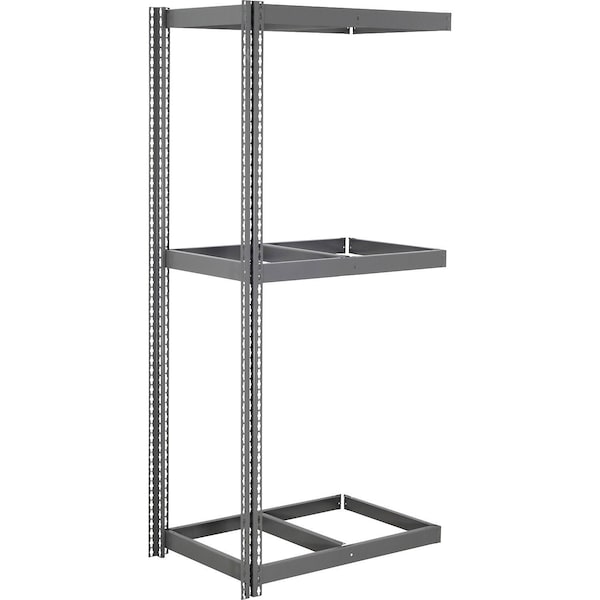 Global Industrial 3 Shelf, Heavy Duty Boltless Shelving, Add On, 42"W x 30"D x 96"H, No Deck B3164040 - main
