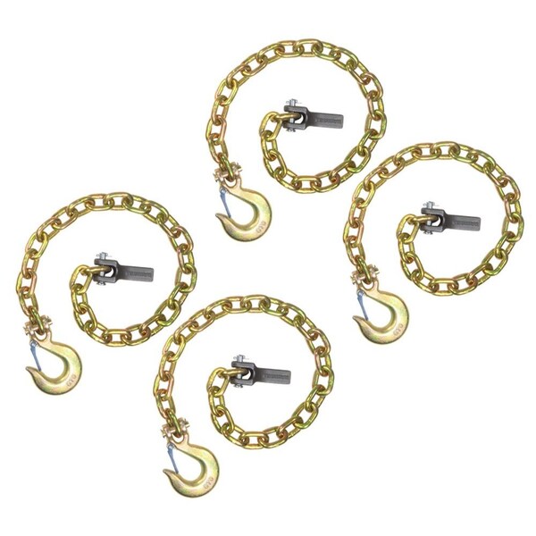 Mytee Products 36 in G70 Trailer Safety Chain w/ 3/8 in Clevis Hook & Chain Retainer 6250 # WLL, 2PK SC-3836-Rx2 - main