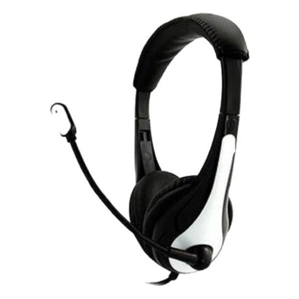Ergoguys Wired Headset with 3.5mm Plug, Black/White EG-36WHT - main