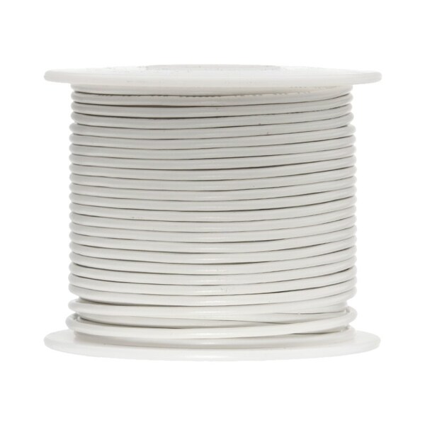 Remington Industries 24 AWG Gauge UL1061 Stranded Hook Up Wire, 300V, 0044 Diameter, White, 100 ft Length 24UL1061STRWHI100 - main