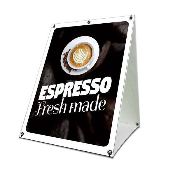 Signmission Espresso, 24 Inch x 18 Inch A-frame Yard Sign, Coroplast Yard Sign SBC-1824-30373 - main
