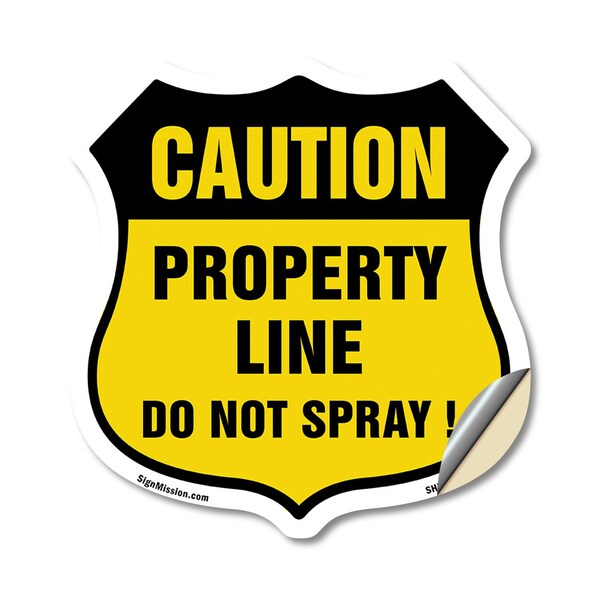 Signmission No Spray Shield Sign Caution Property Li, 18 Inch X 18 Inch, Vinyl Decal SHI-D-18-404 - main