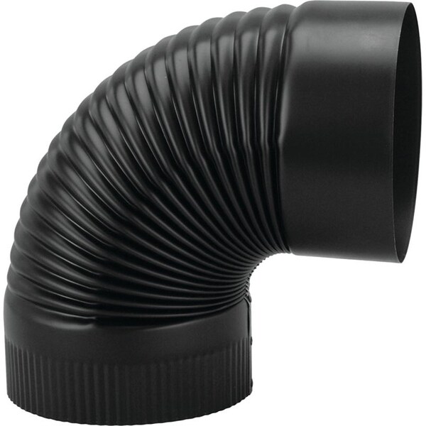 Imperial Mfg Elbow Pipe 90Dgre 24Ga 7In Blk BM0024 - main