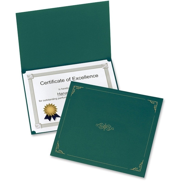 Oxford Letter Certificate Holder, Green, 5PK OXF29900605BGD - main