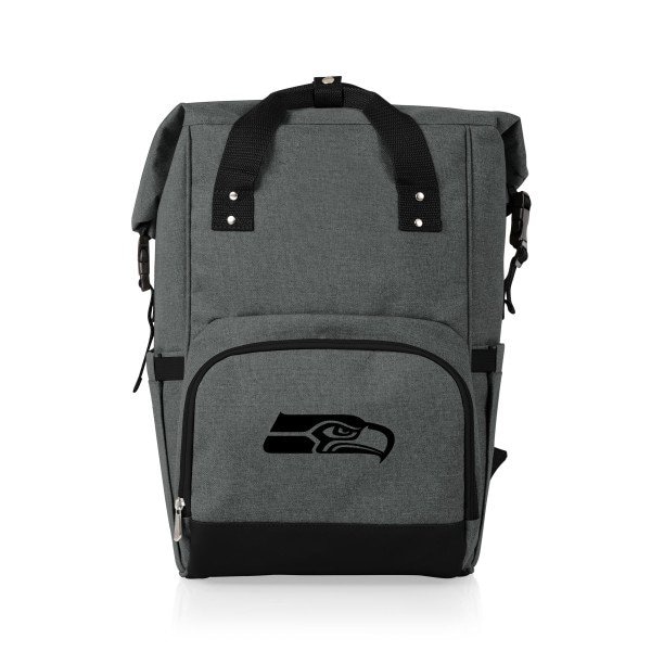 Picnic Time Family Of Brands NFL Seattle Seahawks - On The Go Roll-Top Backpack Cooler 616-00-105-284-2 - main