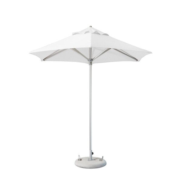 Homeroots 9' White Polyester Round Market Patio Umbrella 548999 - main
