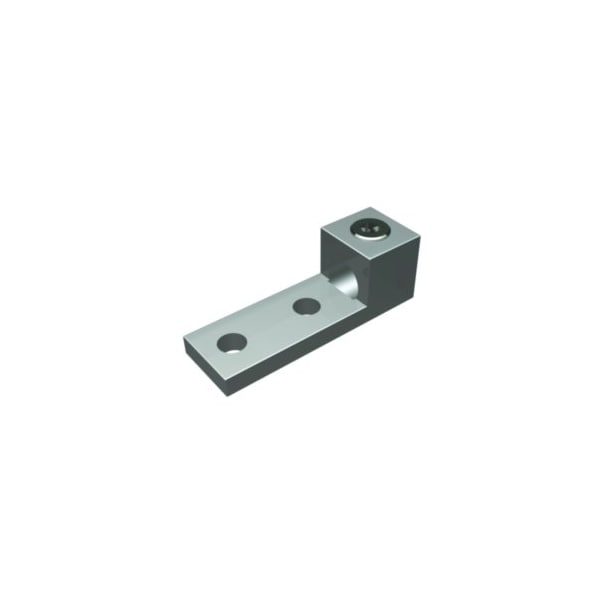 Burndy Aluminum Universal Terminal, 2 Hole, 2 AWG-600 kcmil, 1/2 in Stud, Al/Cu, Tin Plated KA36U2N - main