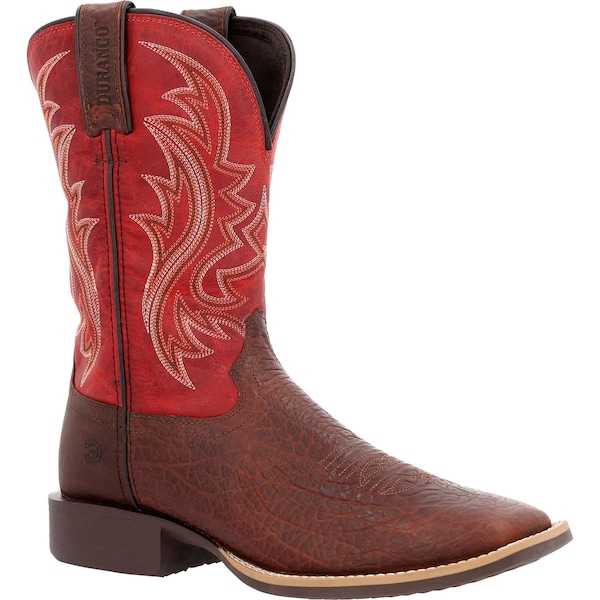 Durango Men's Western Boot, 9.5 M, Leather, 11 in H, Mahogany and Dynamite Red DDB0494 - main