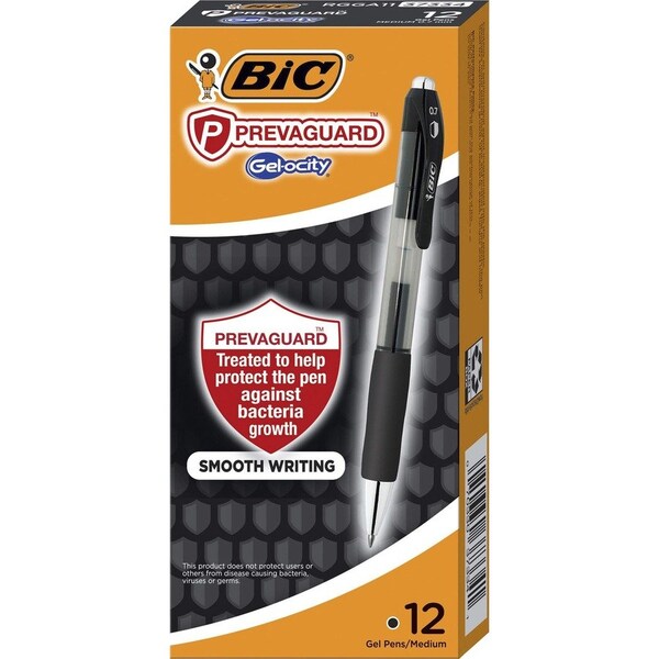 Bic PrevaGuard Gel-ocity Gel Pen, Black, 12PK RGGA11BK - main
