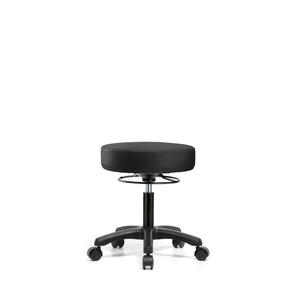 Blue Ridge Ergonomics Desk Mini-Stools, Vinyl, Casters, Blk BR-VDHMS-RG-RC-8540 - main